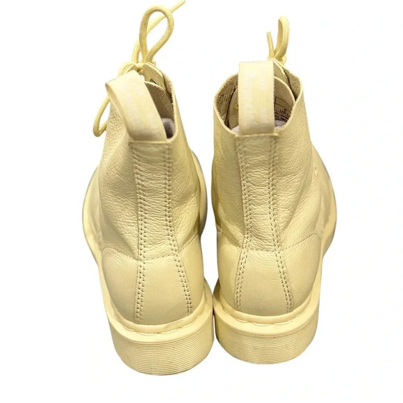Dr. Martens 1460 Pascal Women's Mono Lace Up Boots in Cream Women’s 5 - Picture 6 of 8